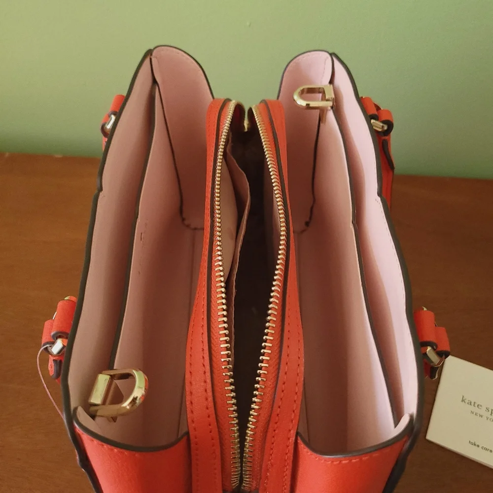 NWT Kate Spade Blood Orange Handbag and Crossbody - Picture 4 of 13